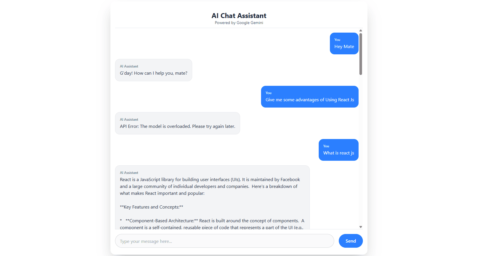 Chat Bot Application Project Image